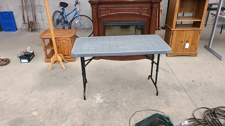 Poly Table with Folding Legs