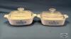 (2) CORNING WARE CASSEROLE DISHES WITH LIDS - 2