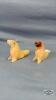 (2) STONE SEAL FIGURINES