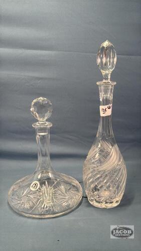 (2) CRYSTAL DECANTERS