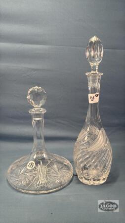 (2) CRYSTAL DECANTERS