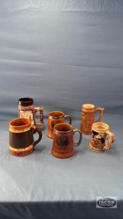 6 ASSORTRED STEINS