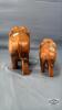 2 CARVED WOODEN ELEPHANTS - 4