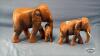2 CARVED WOODEN ELEPHANTS - 5