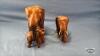 2 CARVED WOODEN ELEPHANTS - 6