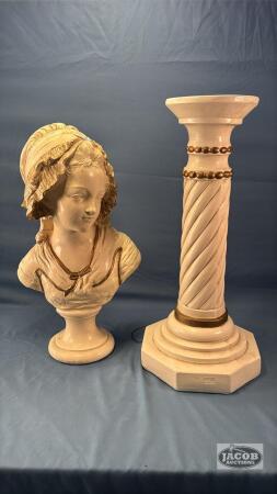 2 PIECE BUST ON STAND