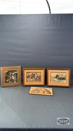 4 FRAMED PICTURES