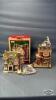 2 CHRISTMAS VILLAGE BUILDINGS WITH LIGHTS
