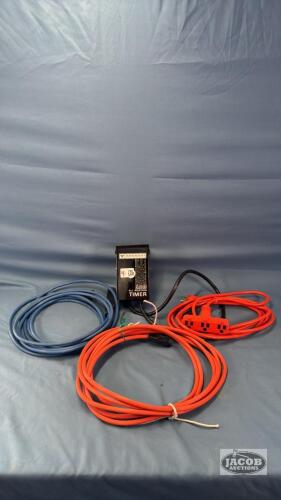 3 SHORT CORDS AND OUTDOOR TIMER