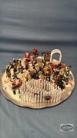 LARGE QUANTITY OF CHRISTMAS VILLAGE FIGURES
