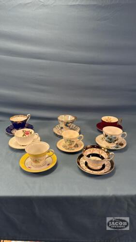 8 CUPS AND SAUCERS