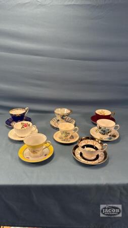 8 CUPS AND SAUCERS