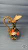 HAND PAINTED 13IN TALL DECORATIVE URN - 4