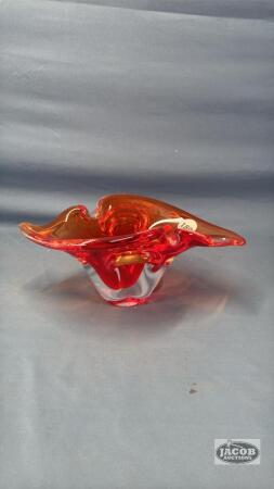 ART GLASS 11IN LONG BOWL