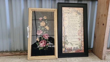 Needle Point Picture and Framed Verse