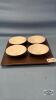 CERAMIC TRAY WITH 4 4IN BOWLS