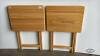 2 FOLDING WOODEN SNACK TABLES - 3