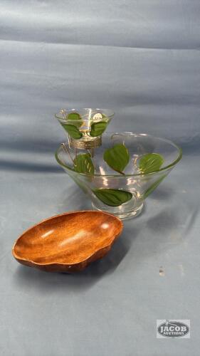 2PC 1950'S CHIP AND DIP BOWL