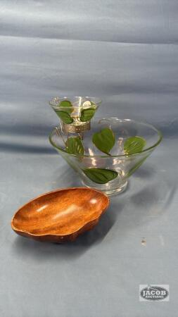 2PC 1950'S CHIP AND DIP BOWL
