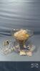 2PC PUNCH BOWL WITH 8 CUPS, HANGERS AND LADLES
