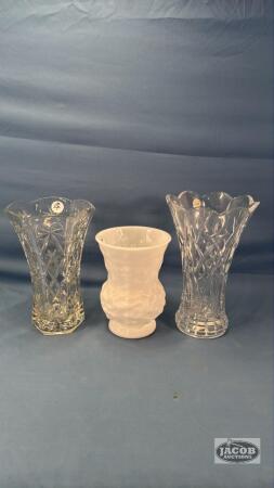 3 GLASS VASES
