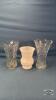 3 GLASS VASES