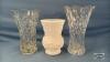 3 GLASS VASES - 2