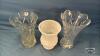 3 GLASS VASES - 3