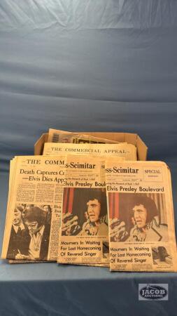 QUANTITY OF MOSTLY ELVIS NEWS PAPER CLIPPINGS