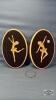 PAIR OF DOMINION CERAMIC WORKS 14IN WALL PLAQUES