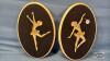 PAIR OF DOMINION CERAMIC WORKS 14IN WALL PLAQUES - 2
