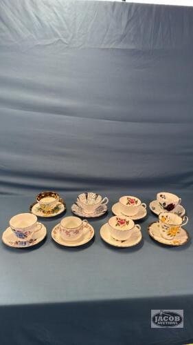 (8) CUPS AND SAUCERS