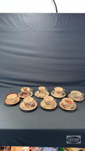(8) CUPS AND SAUCERS
