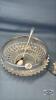 8IN GLASS BOWL WITH CHROME RIM - 6