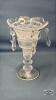 CRYSTAL 8IN HIGH 2 PIECE CANDLE HOLDER
