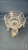 CRYSTAL 8IN HIGH 2 PIECE CANDLE HOLDER - 2