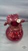 8IN CRANBERRY FLUTED VASE - 2