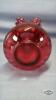 8IN CRANBERRY FLUTED VASE - 4