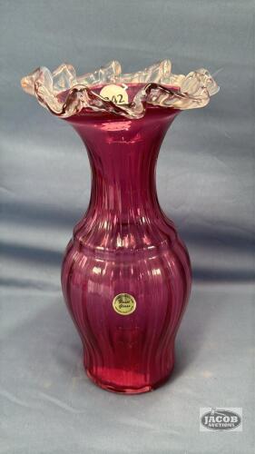 ROSSI GLASS 12IN HIGH VASE