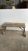PRIMATIVE WOODEN FOLDING BENCH