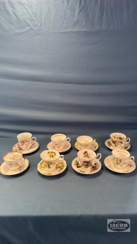 (8) CUPS AND SAUCERS