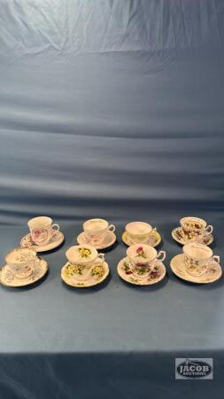 (8) CUPS AND SAUCERS