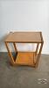 BLONDE FINISHED WOODEN END TABLE