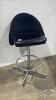 BLACK VINYL BAR STOOL
