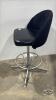 BLACK VINYL BAR STOOL - 3