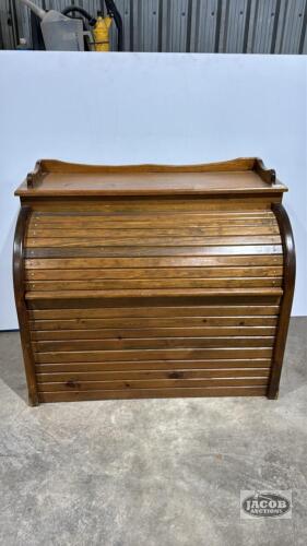 PINE AND CEDAR ROLL TOP STYLE CHEST