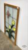 LEADED GLASS WINDOW WITH OAK FRAME - 3