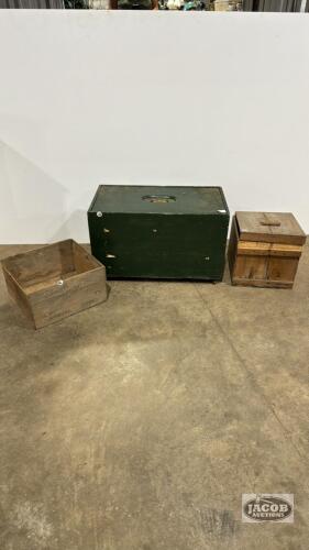 (3) WOODEN BOXES