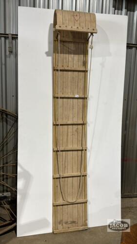 WOODEN TOBOGGAN