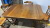 REFINISHED OAK EXTENSION TABLE - 4